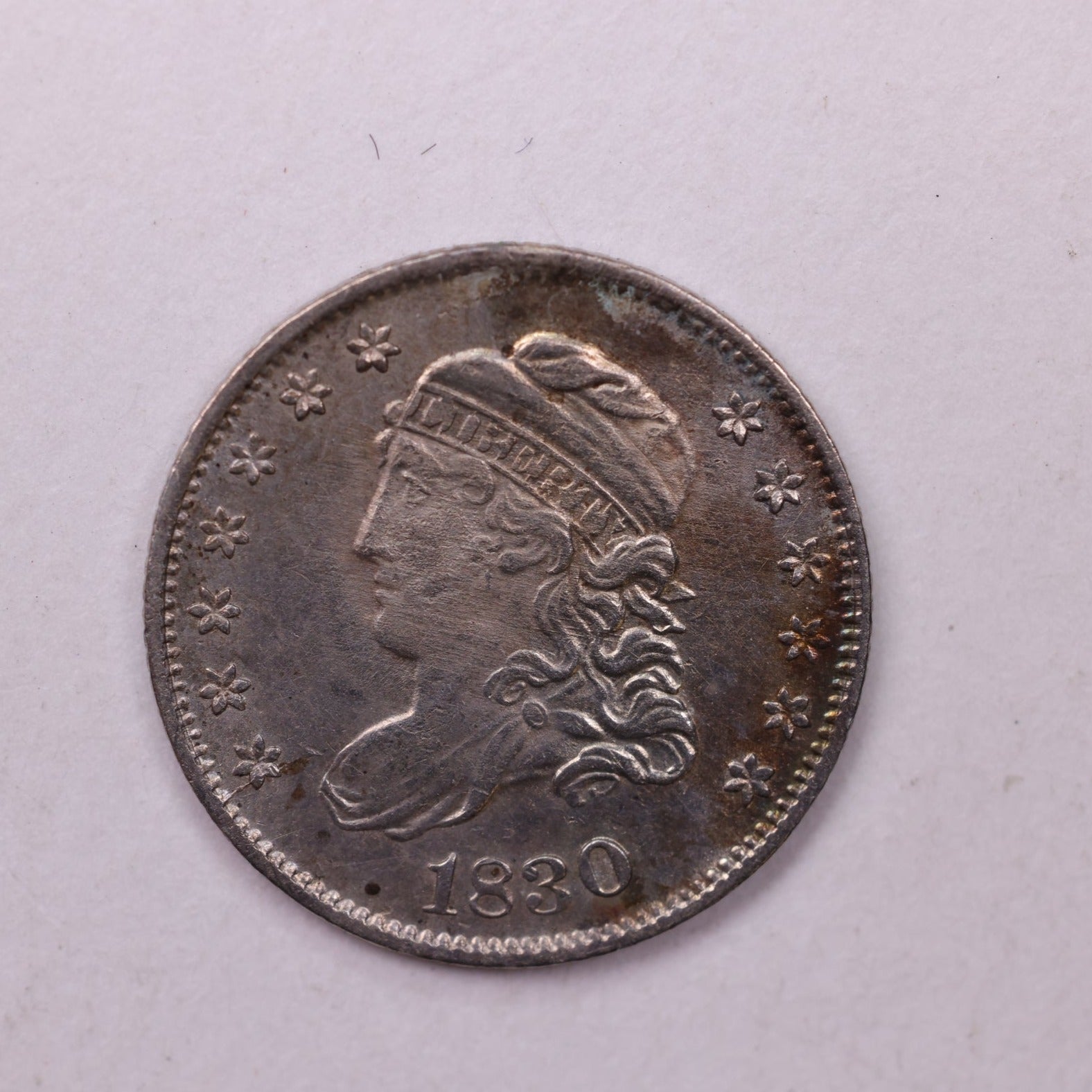 1830 Cap Bust Half Dime., AU+., Coin., Store Sale #18649