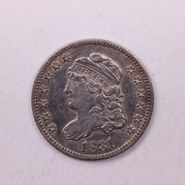 1831 Cap Bust Half Dime., AU., Coin., Store Sale #18655