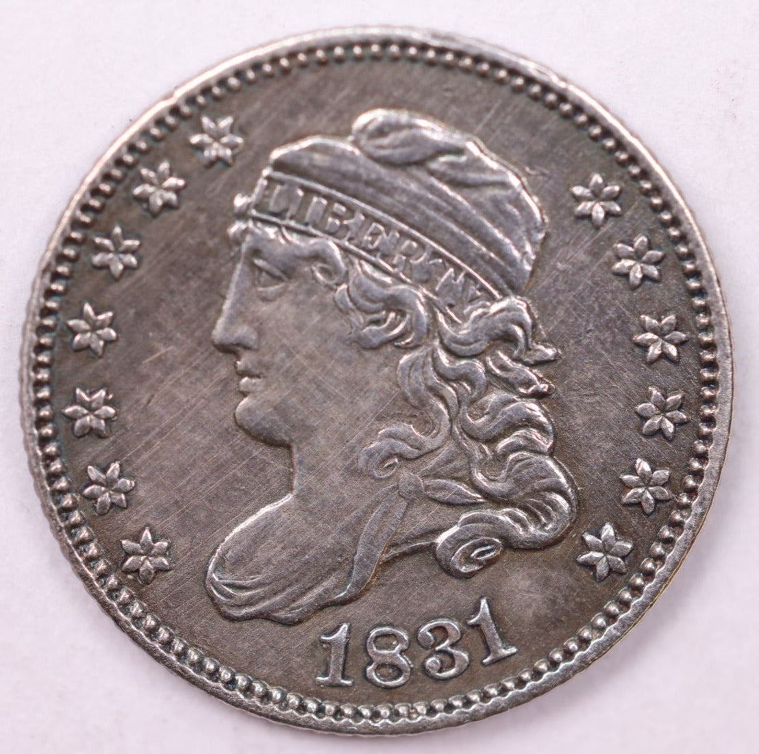 1831 Cap Bust Half Dime., AU., Coin., Store Sale #18655