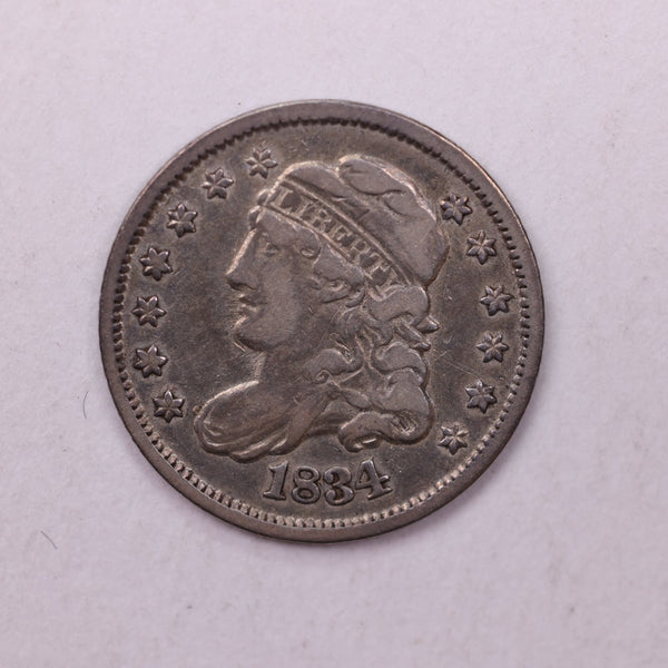 1834 Cap Bust Half Dime., VF +., Coin., Store Sale #18854