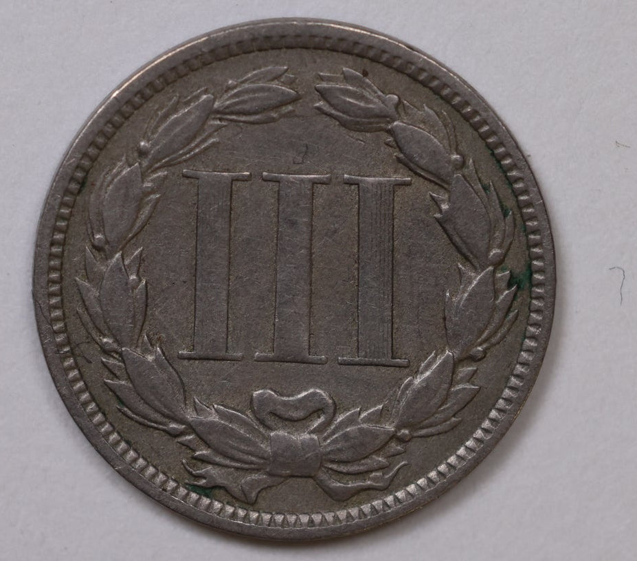 1869 3 Cent CN, VG, Store #3C0015