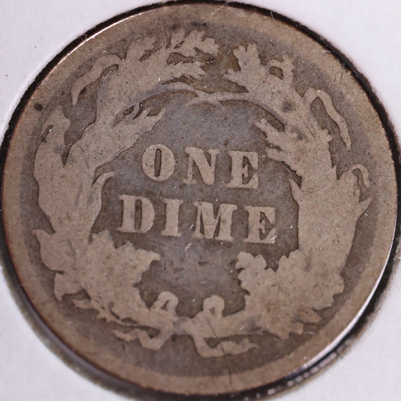 1877 Seated Liberty Silver Dime, Very Fine Circulated Coin, Store #d877.02