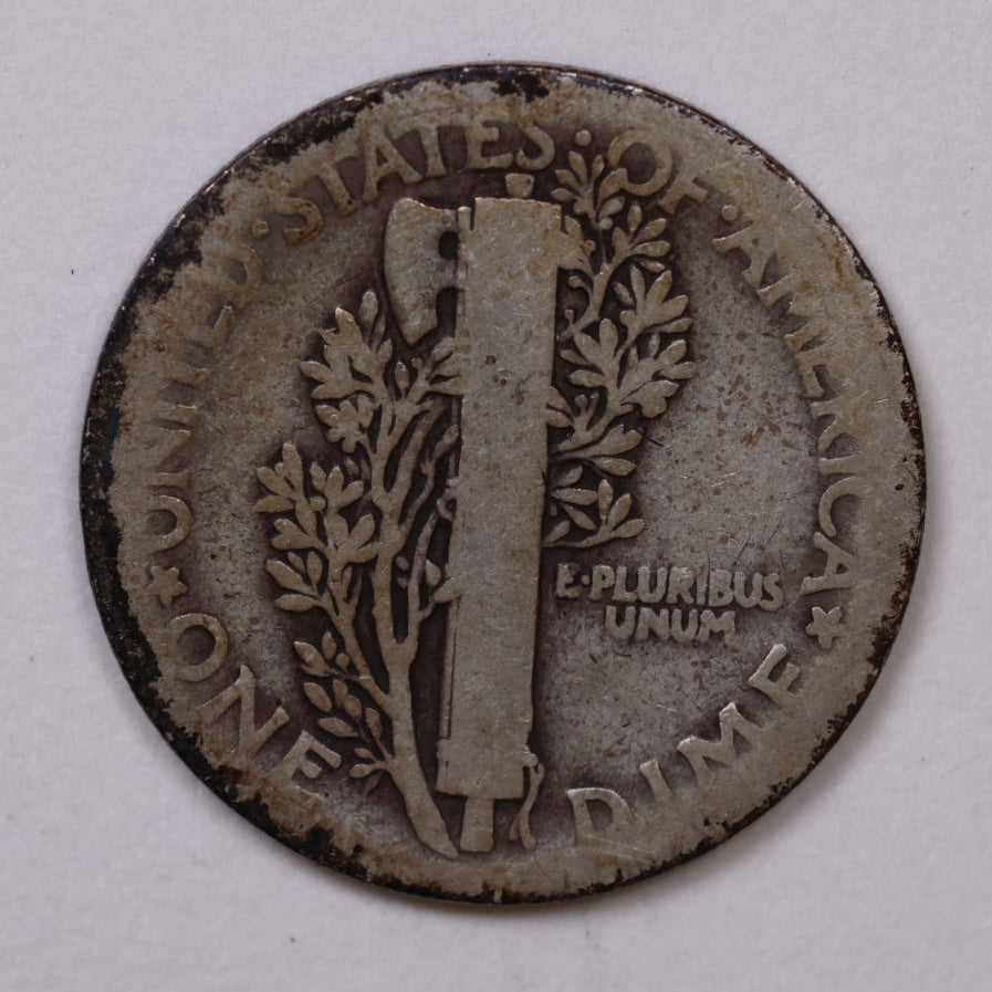 1921 Mercury Silver Dime, Good Circulated, Store #DE0952