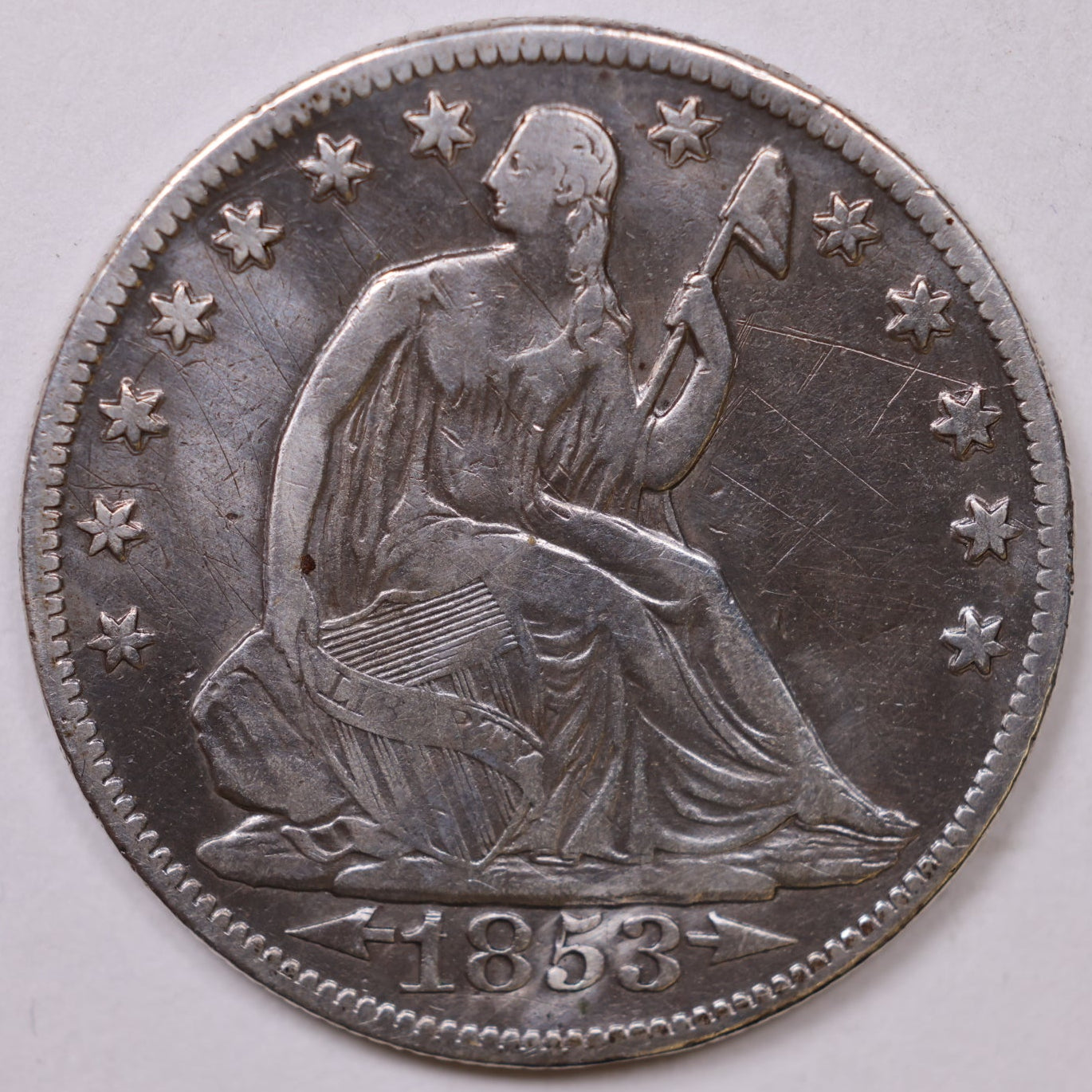 1853-O Liberty Seated Half Dollar, Very Fine Circulated Coin. Store #HR2039