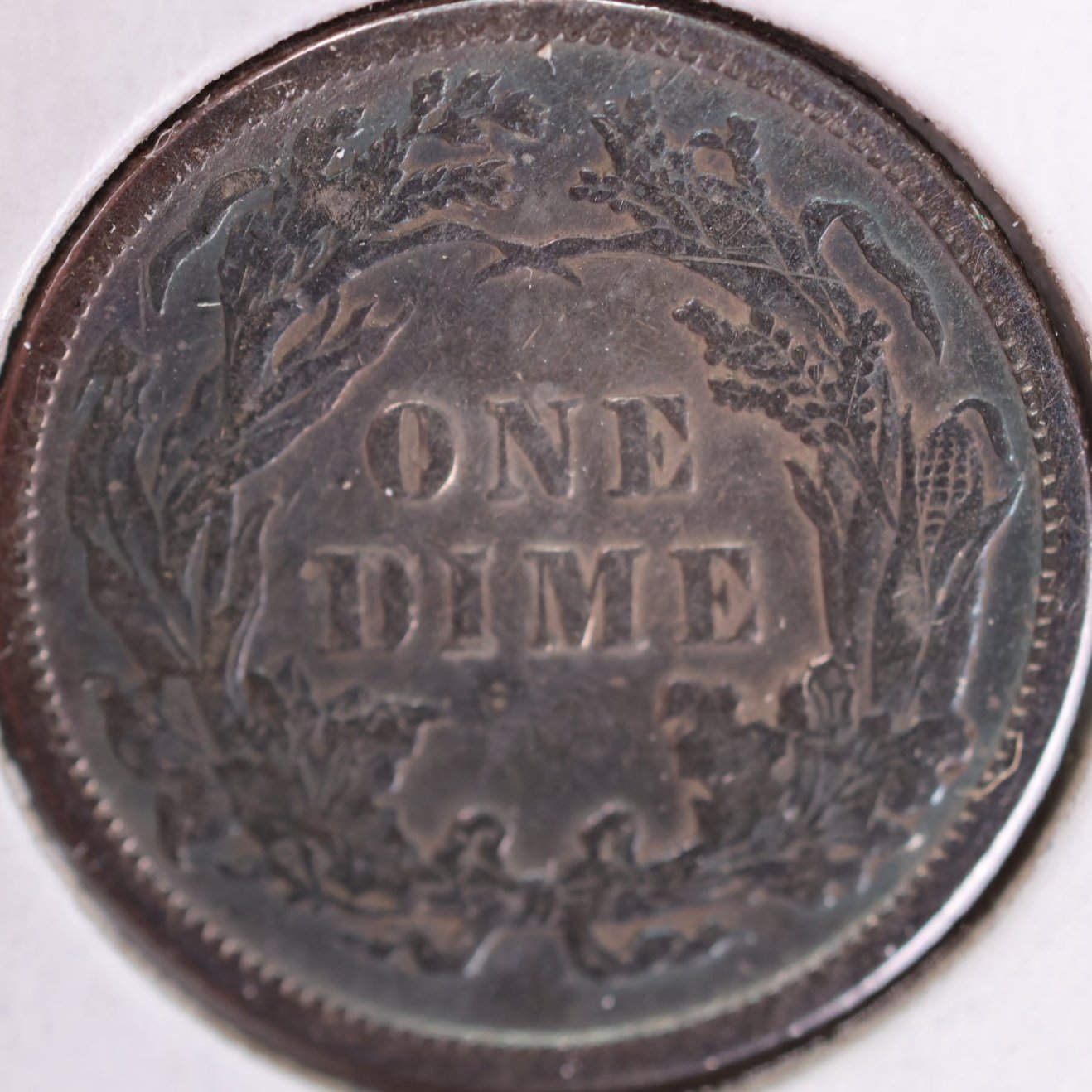 1887 Seated Liberty Silver Dime, Abt Uncirc Circulated Coin, Store #d887.03