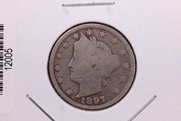 1897 Liberty Nickel, Affordable Circulated Coin. Store #12005