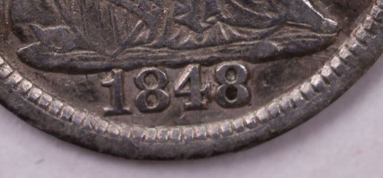 1848/8/7 Seated Liberty Half Dime., XF Coin., Store Sale #18891