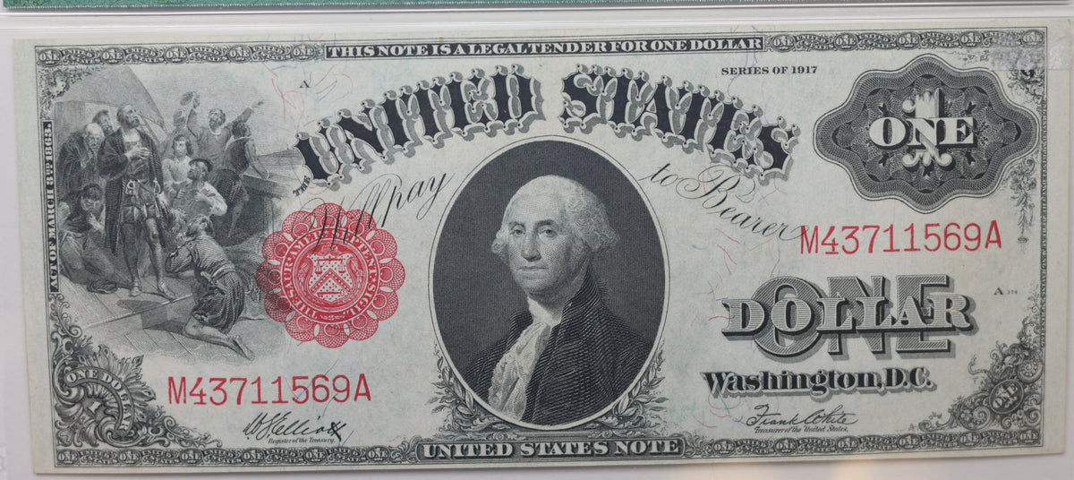 1917 $1 Legal Tender Note, PMG CU-66 EPQ, Choice Note, Store #GLT001.