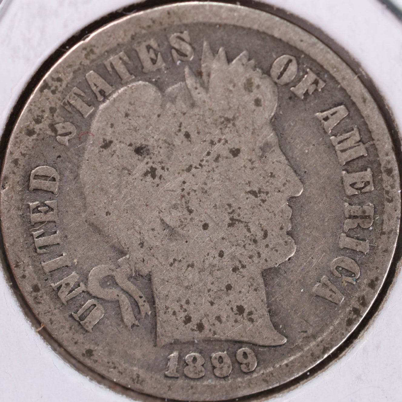 1899 Barber Dime, Good Circulated Coin, Store #DE0805