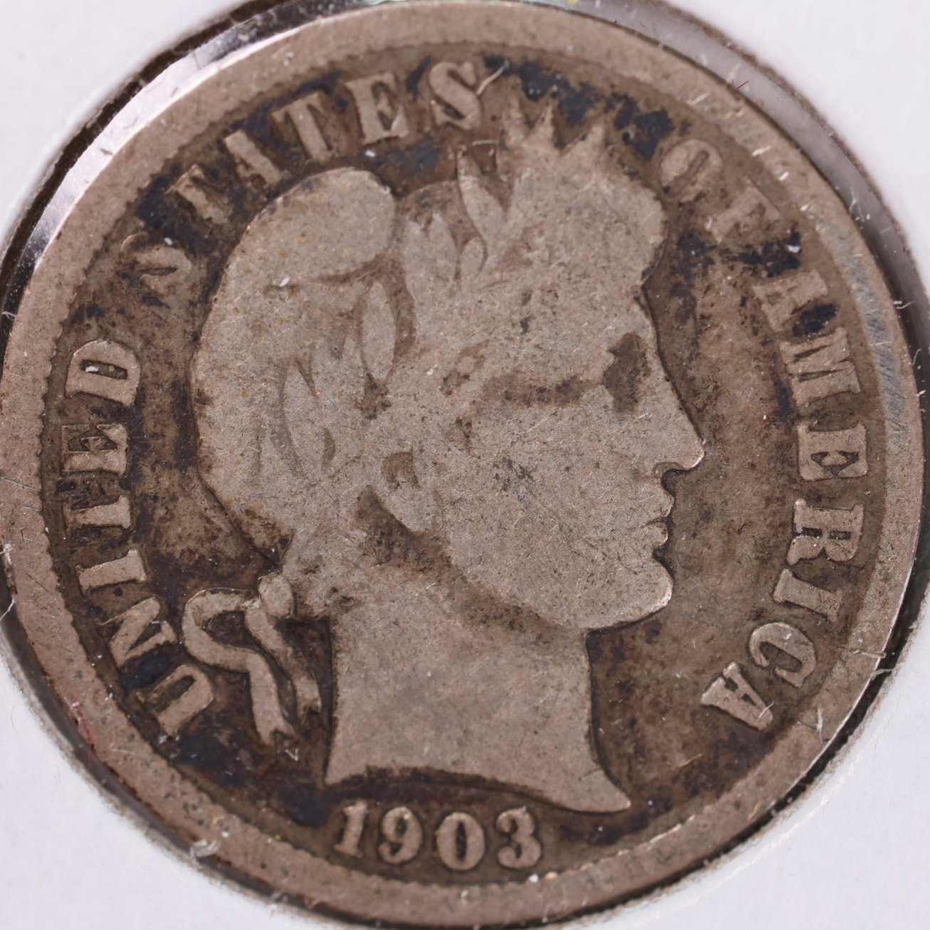1903 Barber Dime, Very Good Circulated Coin, Store #DE0552
