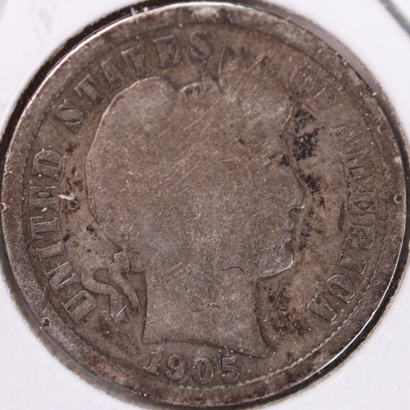 1905-S Barber Dime, Good Circulated Coin, Store #DE0610