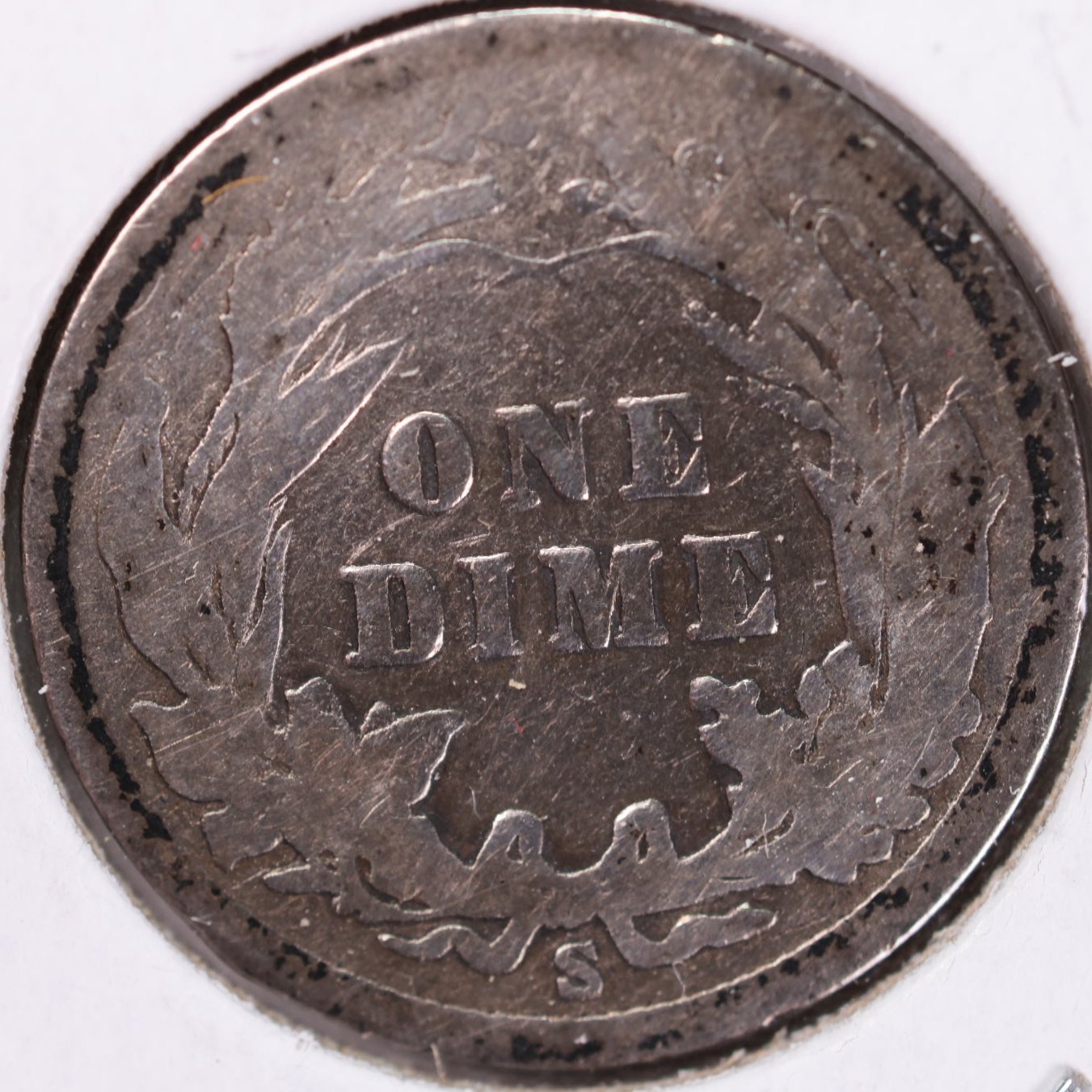 1906-S Barber Silver Dime, Good Circulated Coin, Store #d906S01