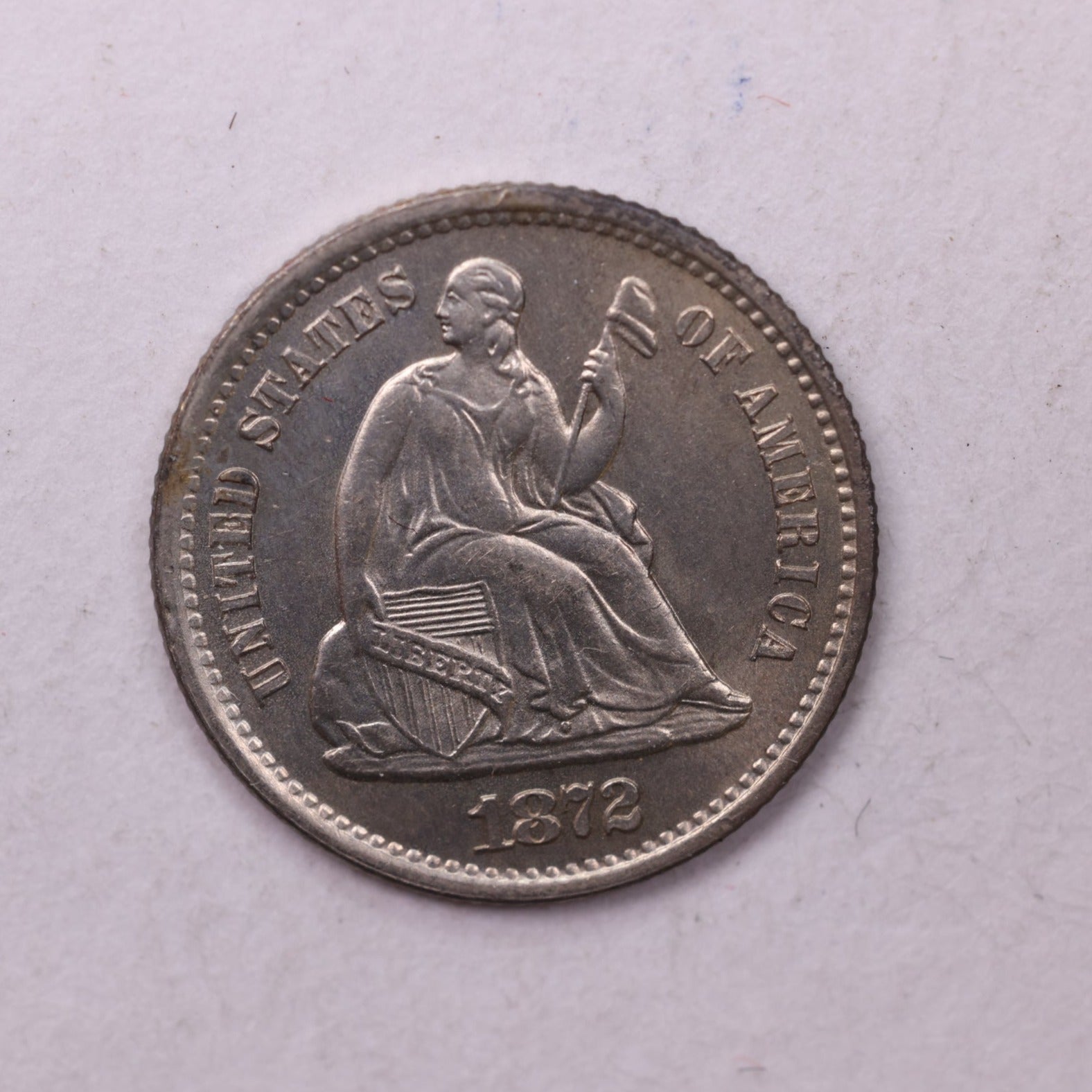 1872-S Seated Liberty Half Dime., B.U., Store Sale #18931