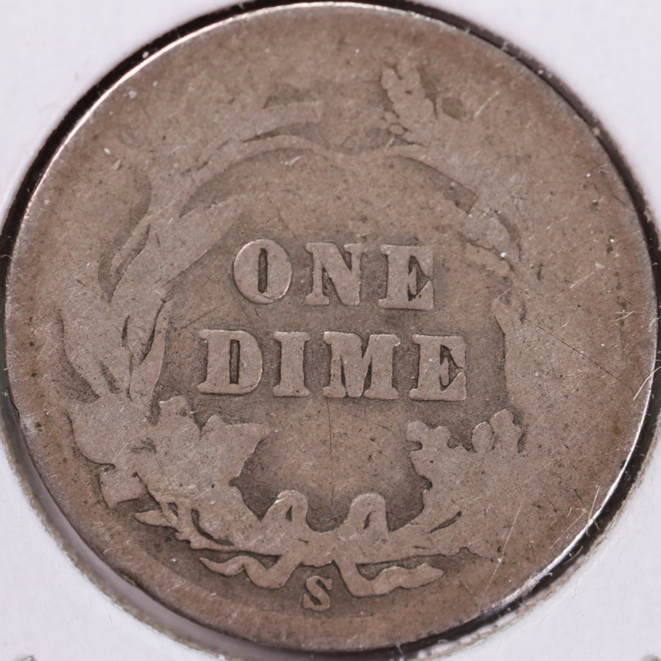 1907-S Barber Silver Dime, Good Circulated Coin, Store #DE0558