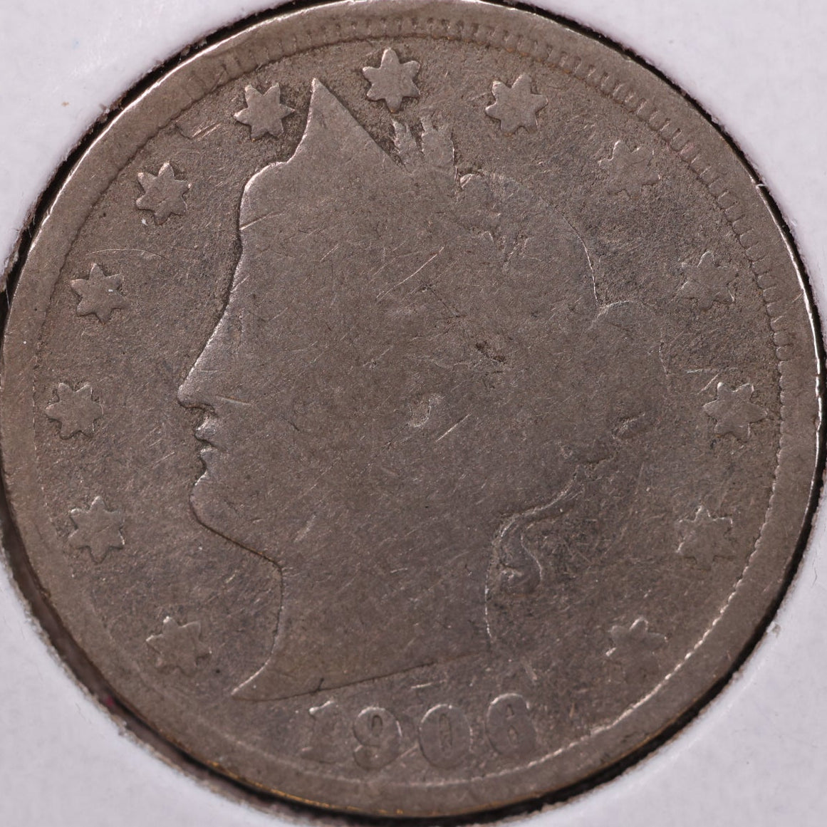 1906 Liberty Nickel, Affordable Circulated Coin. Store #12067