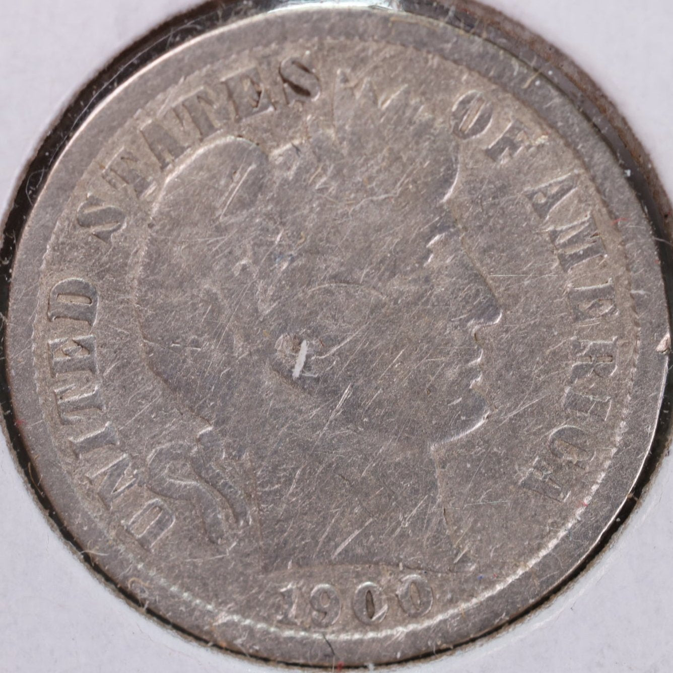 1900 Barber Dime, Very Good Circulated Coin, Store #DE0607