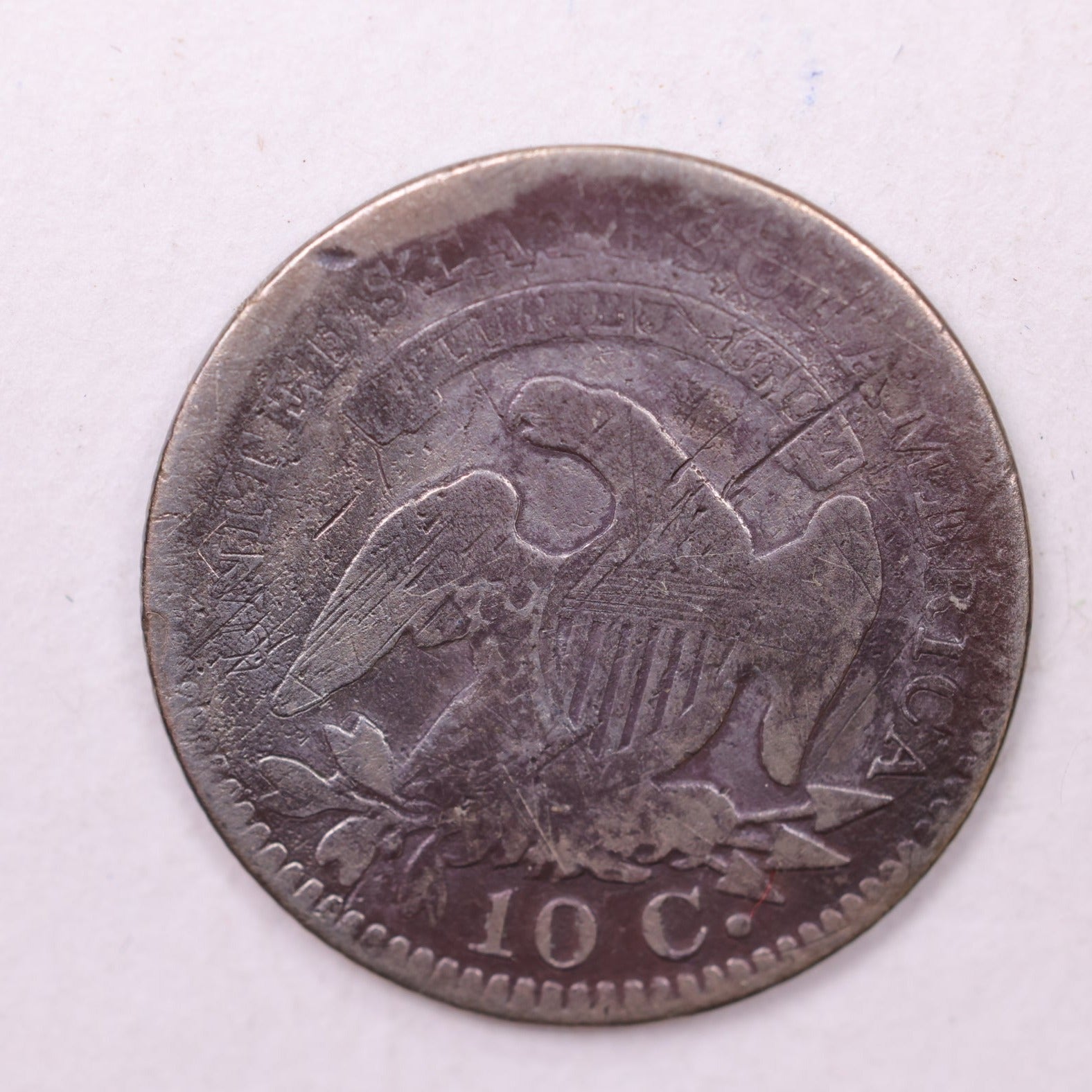 1821 Cap Bust Dime., Very Good., Large Date., Store Sale #18937