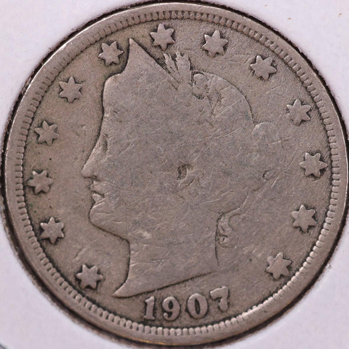 1907 Liberty Nickel, Good Circulated Coin. Store #12078