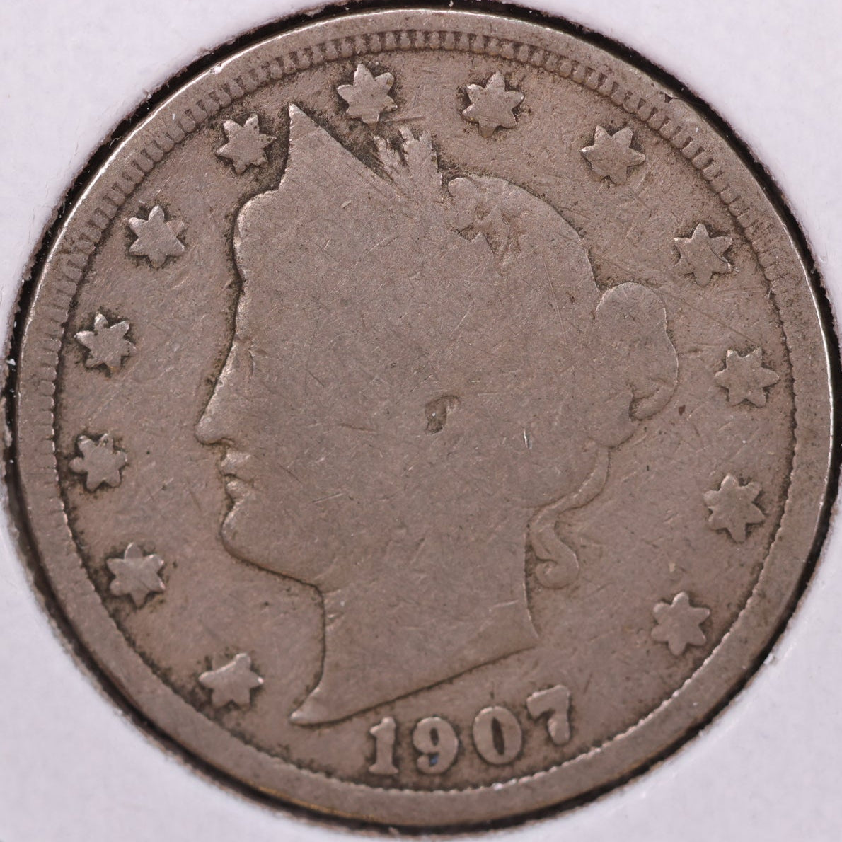 1907 Liberty Nickel, Good Circulated Coin. Store #12083