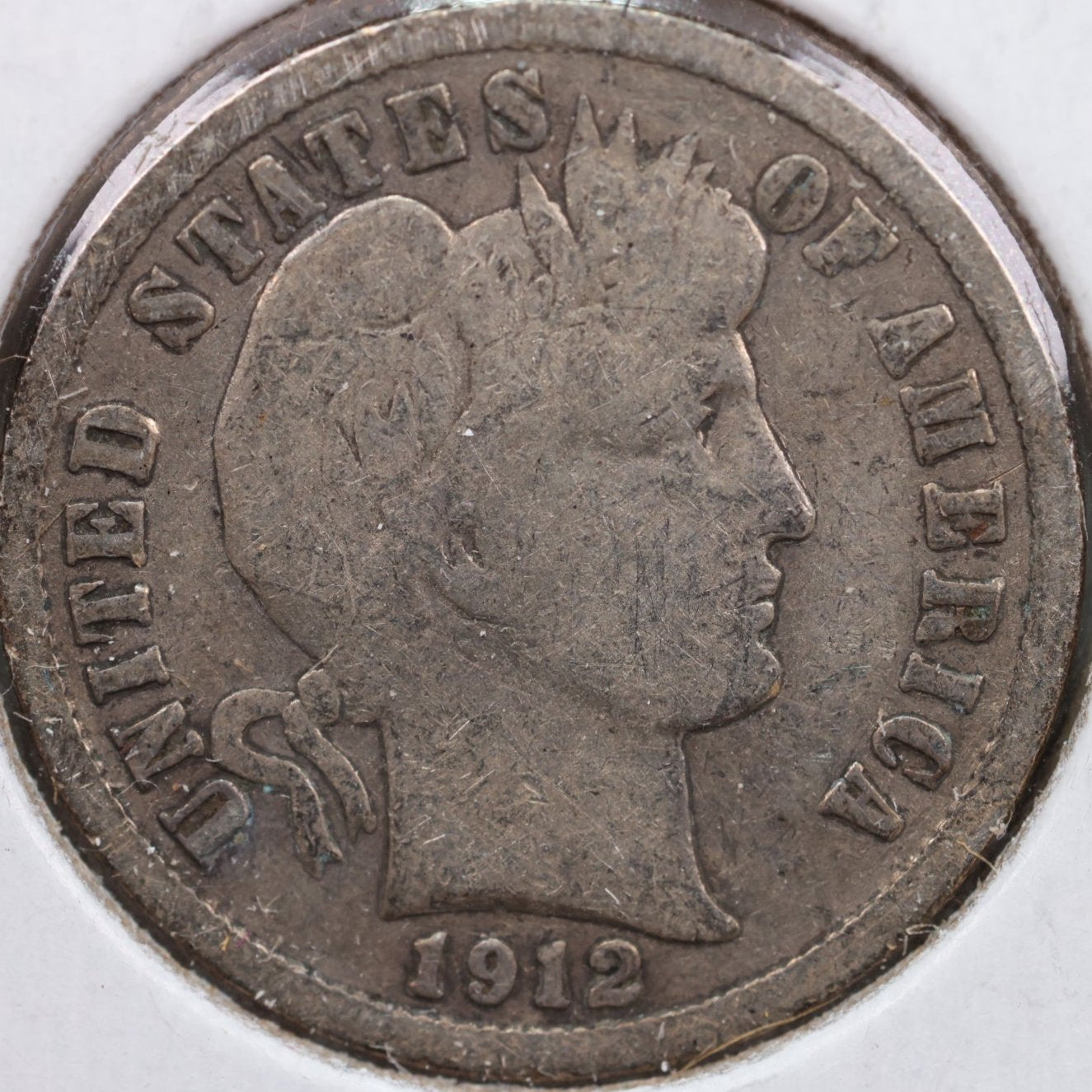 1912-D Barber Dime, Very Good Circulated Coin, Store #DE0594