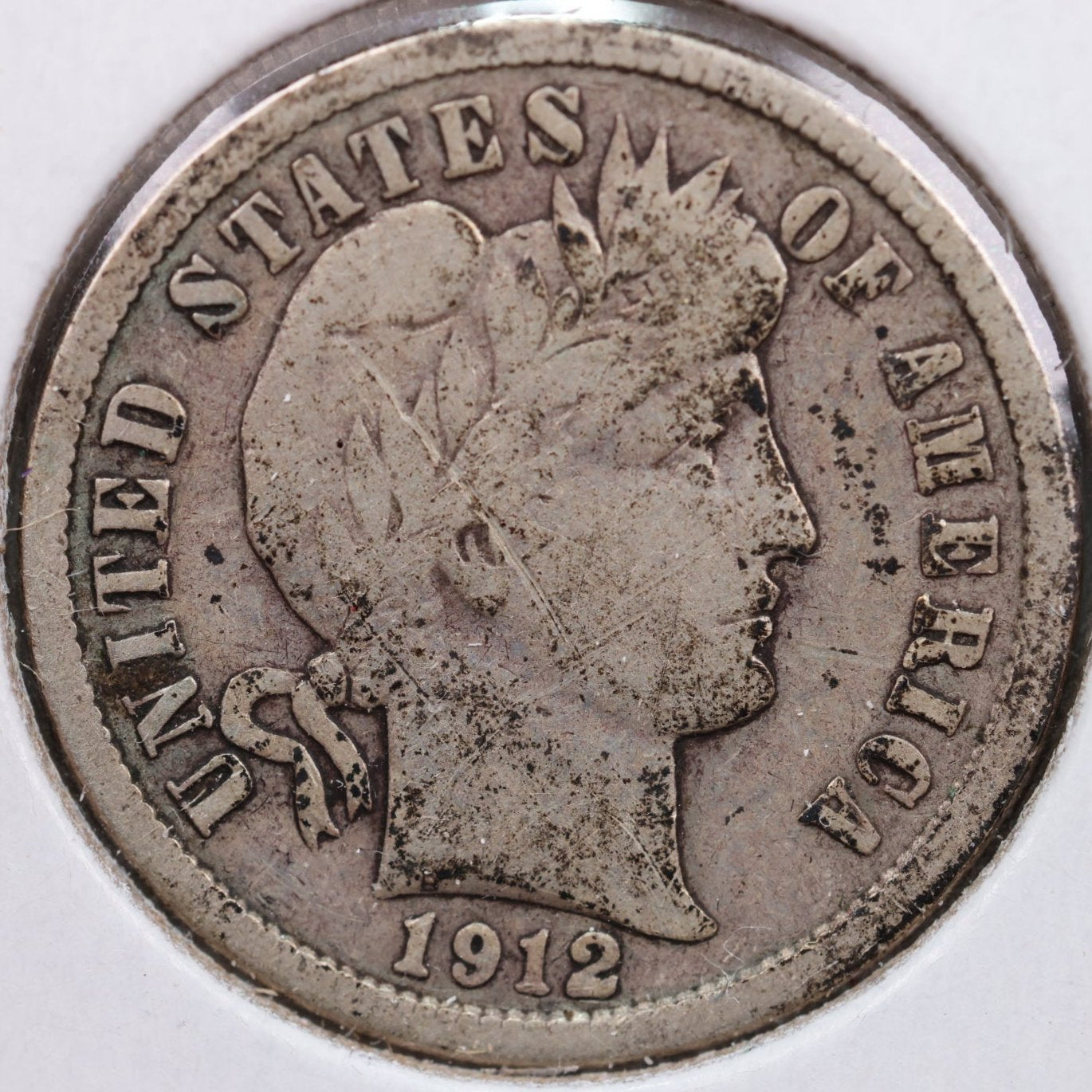 1912-D Barber Dime, Very Fine Circulated Coin, Store #DE0597