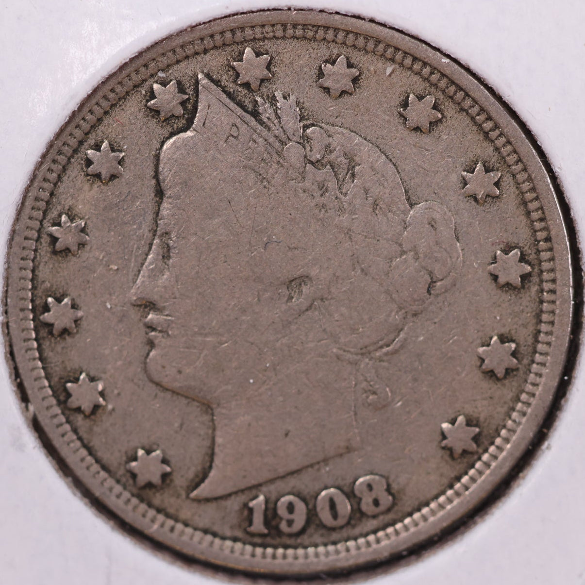1908 Liberty Nickel, Affordable Circulated Coin. Store #12085