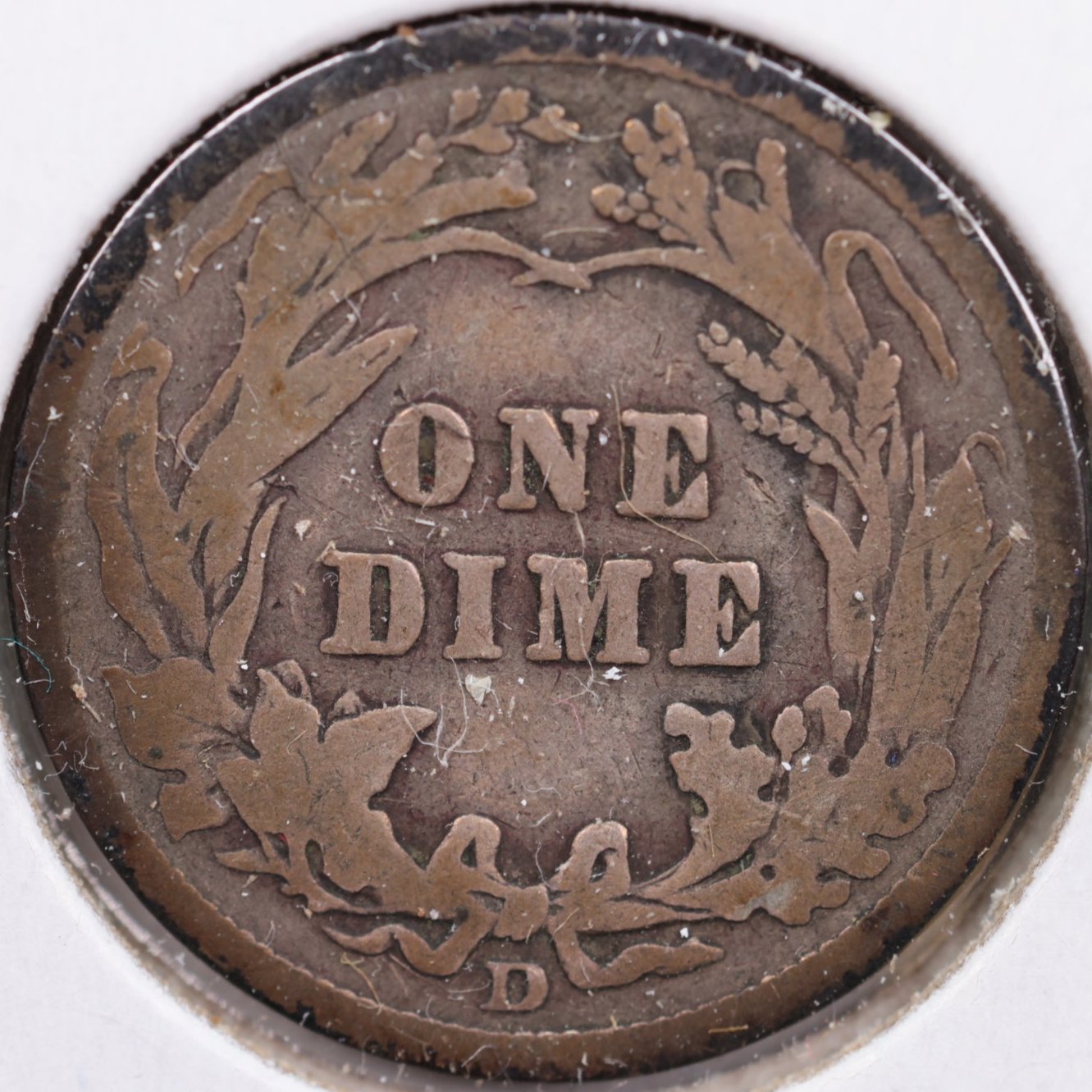 1912-D Barber Dime, Very Good Circulated Coin, Store #DE0595