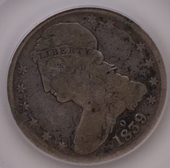 1839-O Cap Bust Half Dollar, Harder Date, Very Good Circulated Coin, Store#HR2048.
