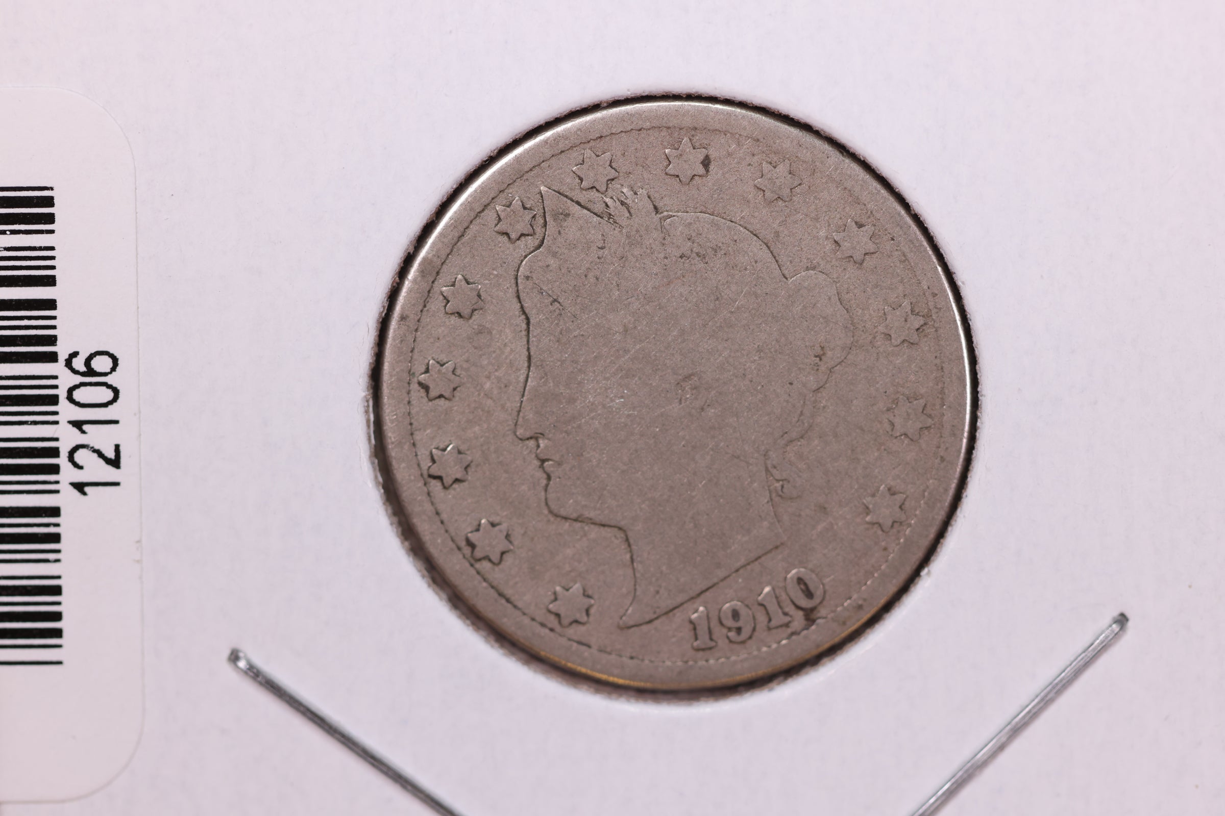 1910 Liberty Nickel, Affordable Circulated Coin. Store #12106