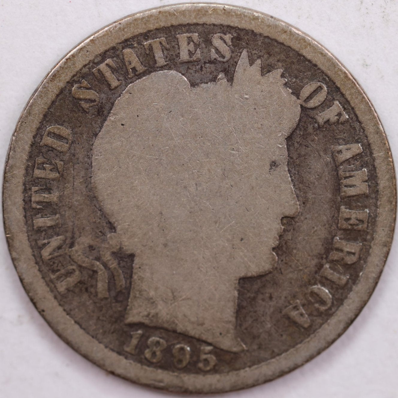 1895-S Barber Silver Dime, Good Circulated Coin, Store #d895S12