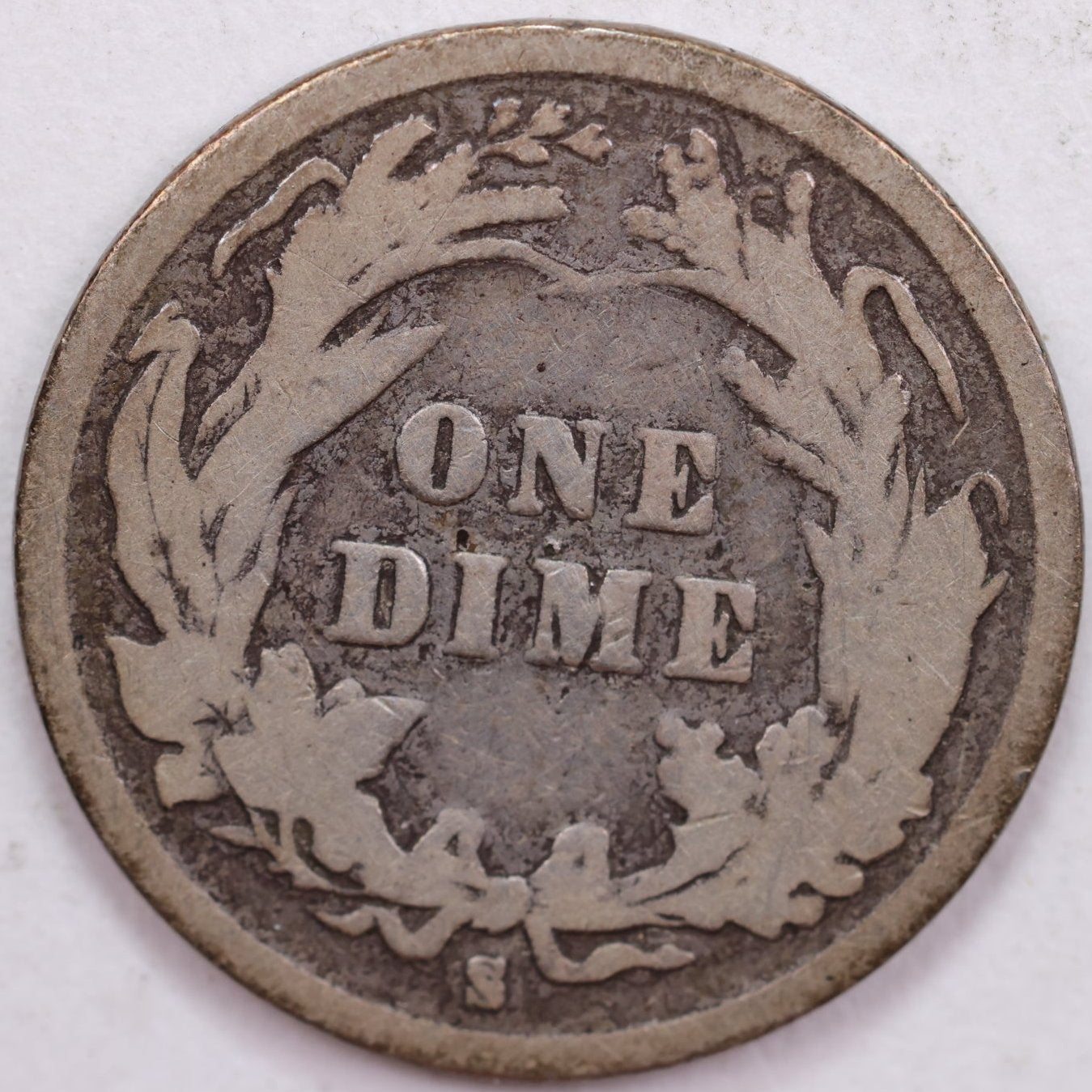 1895-S Barber Silver Dime, Good Circulated Coin, Store #d895S12