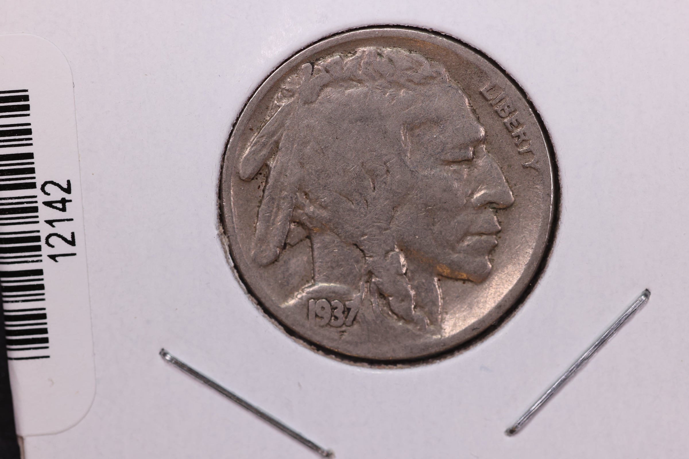 1937 Buffalo Nickel, Average Circulated Coin. Store #12142