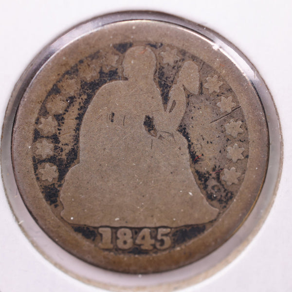 1845-O Seated Liberty Silver Dime., Good., Store Sale #19018
