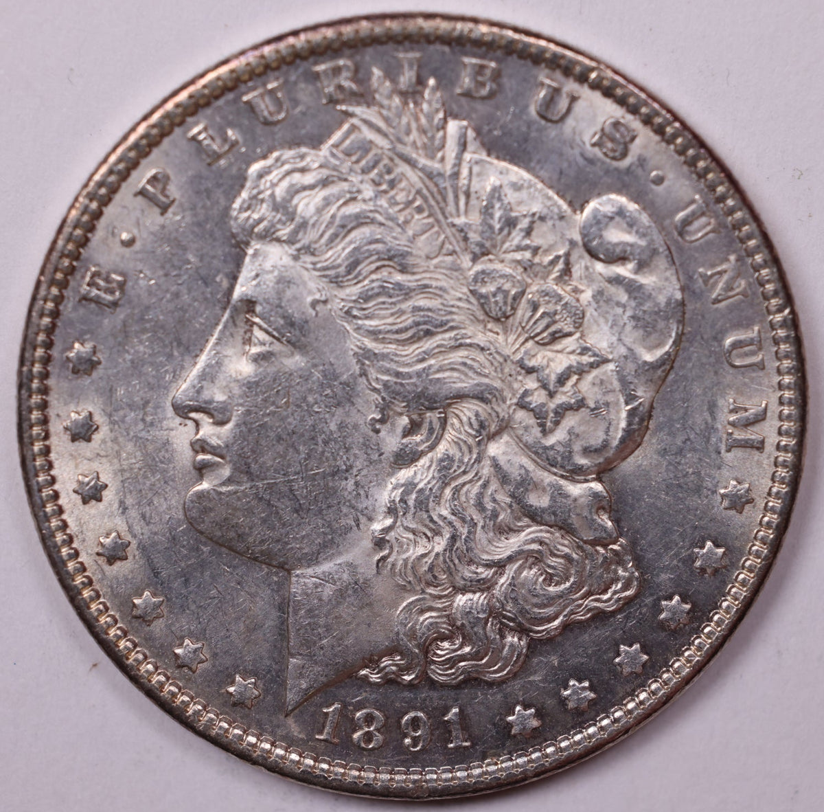 1891 Morgan Silver Dollar, Nice Uncirculated Coin, Store #DR024.