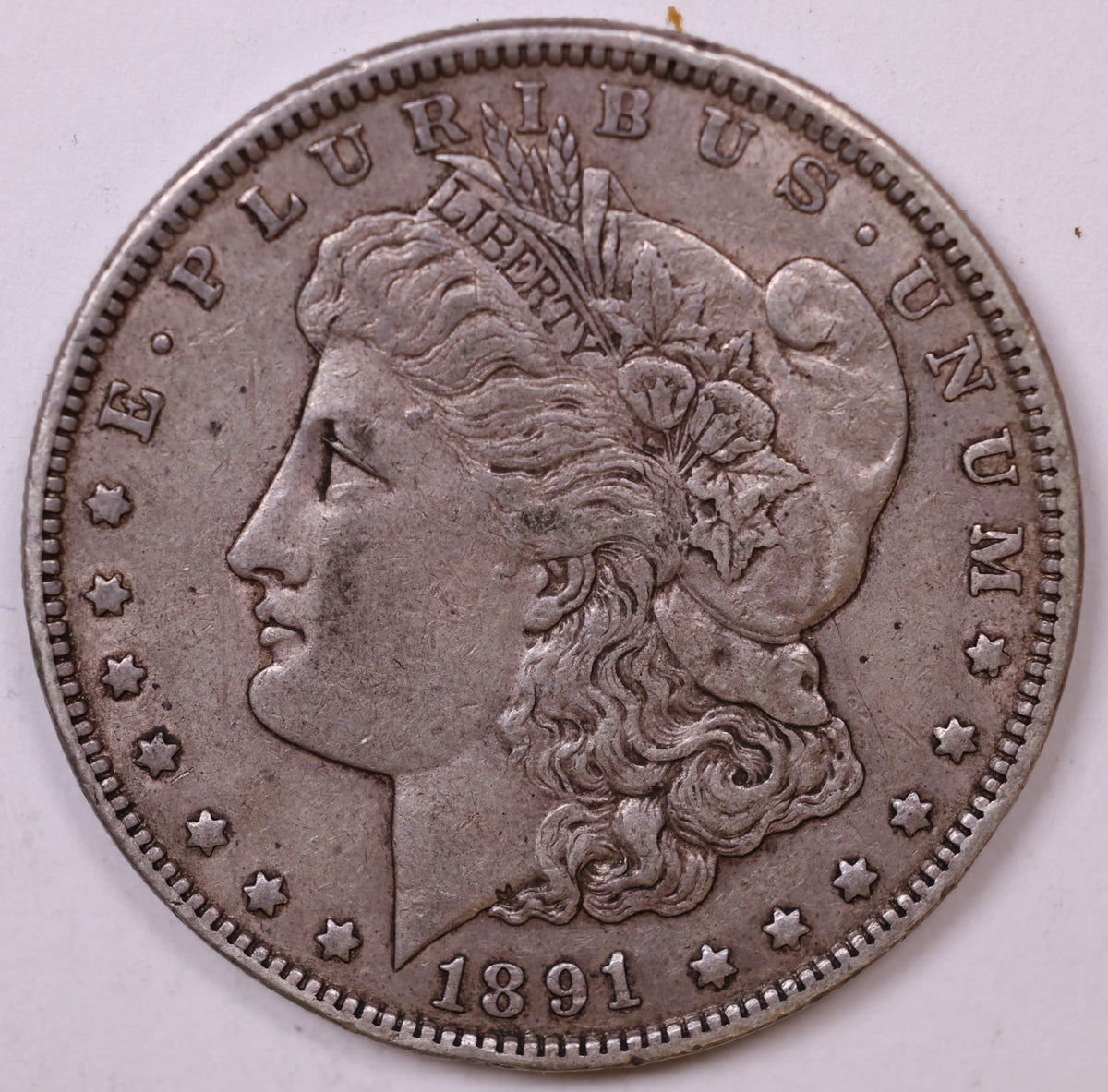 1891 Morgan Silver Dollar, Very Fine +, Circulated Coin, Store #DR031.
