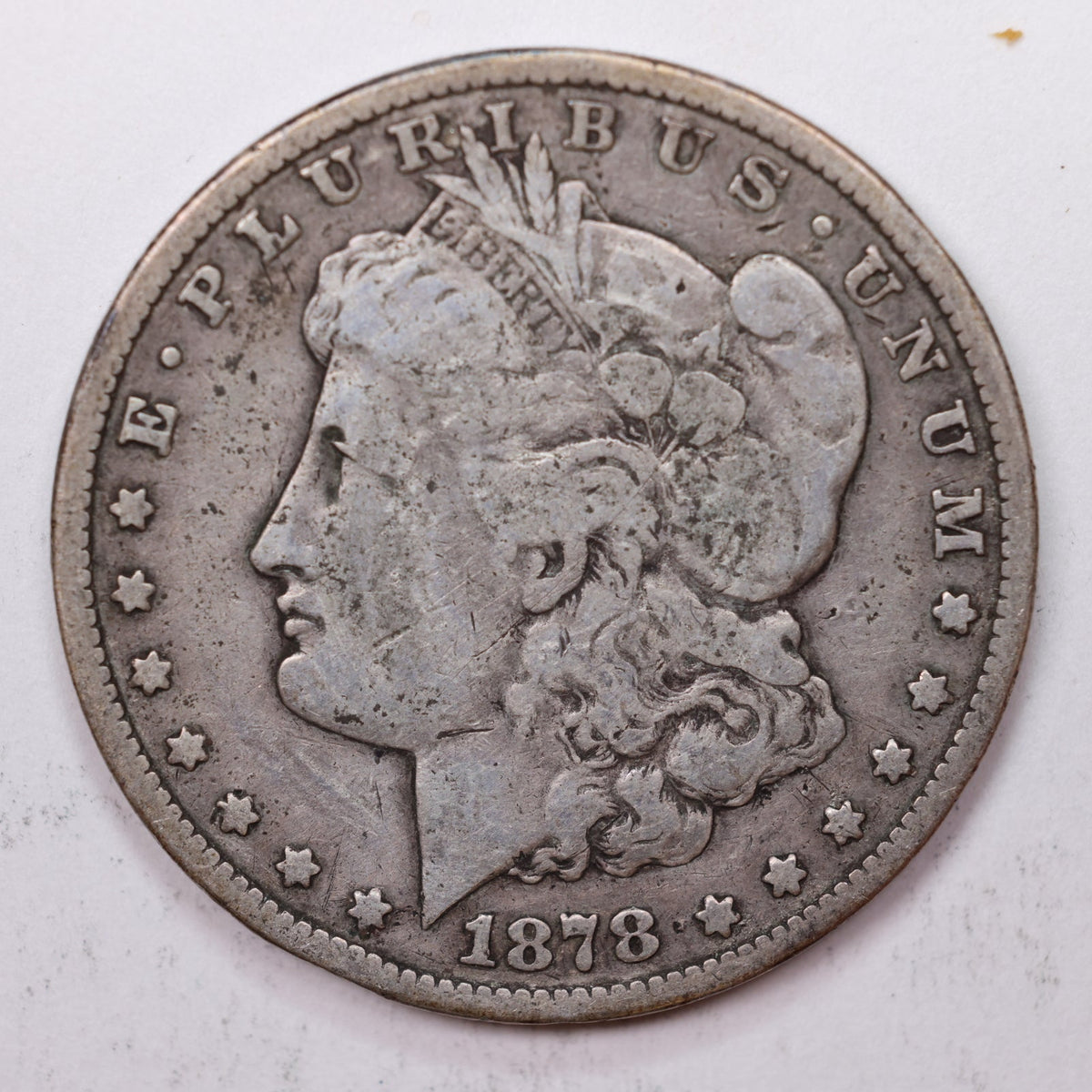 1878-CC Morgan Silver Dollar,Fine Circulated Coin, Store #DR036.