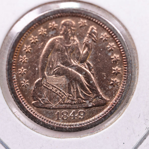 1849-O Seated Liberty Silver Dime., A.U ++., Store Sale #19028
