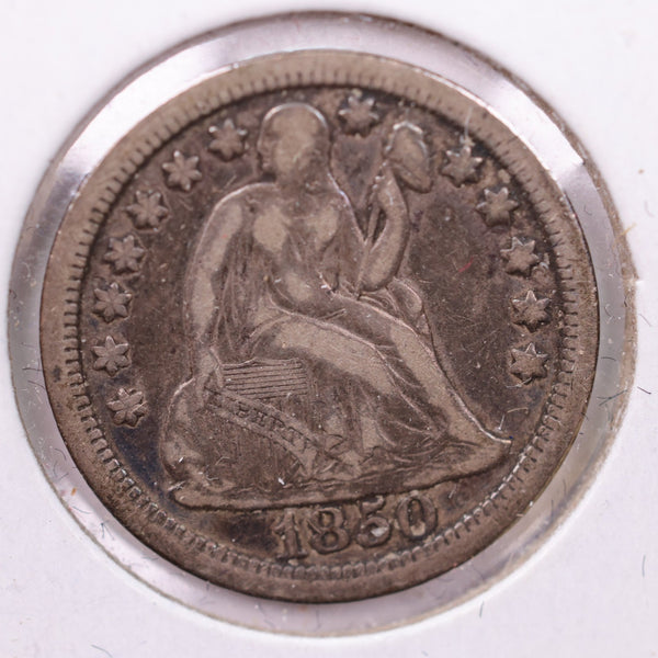 1850 Seated Liberty Silver Dime., V.F+., Store Sale #19030