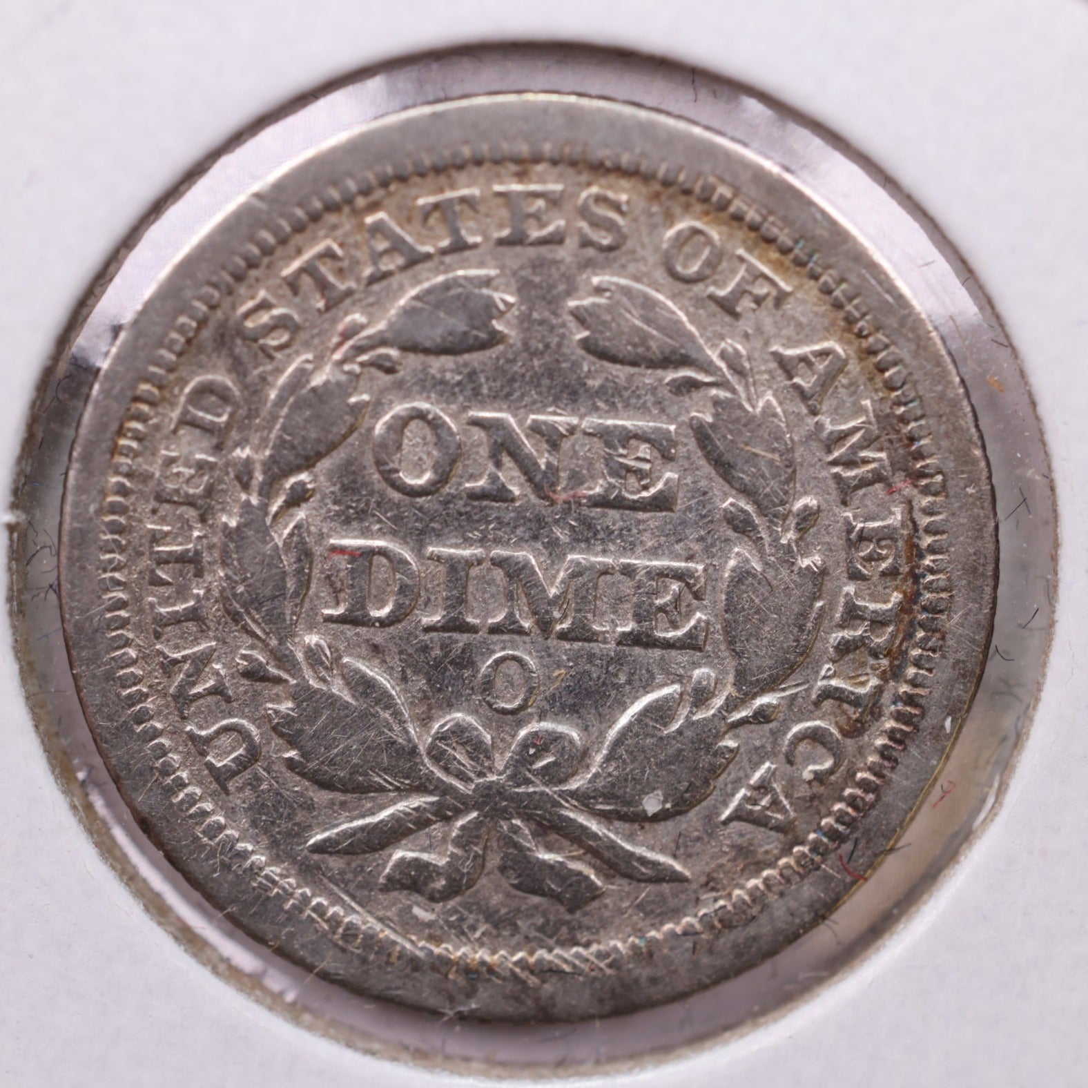 1851-O Seated Liberty Silver Dime., V.F. Details., Store Sale #19037