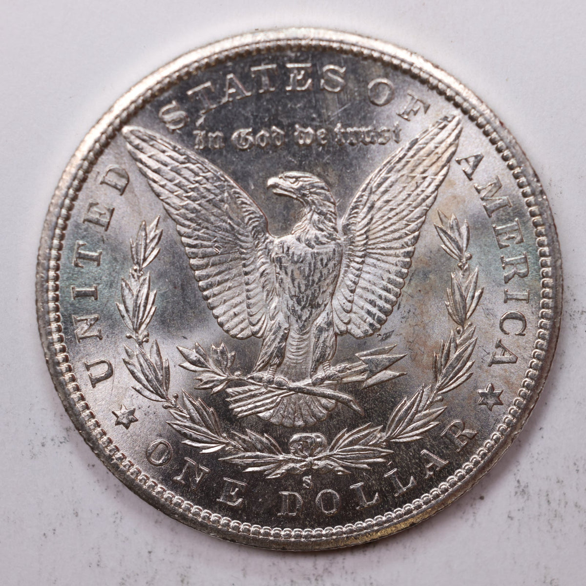 1887-S Morgan Silver Dollar, Mint State, Uncirculated Coin, Store #DR047.