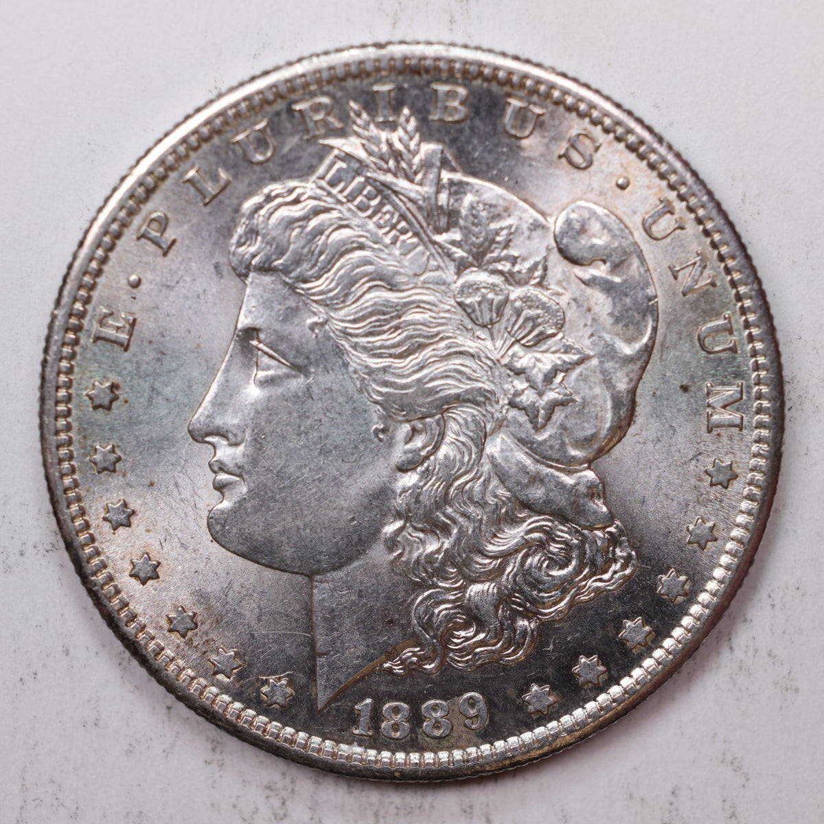 1889-S Morgan Silver Dollar, Gem Mint State, Uncirculated Coin, Store #DR050.