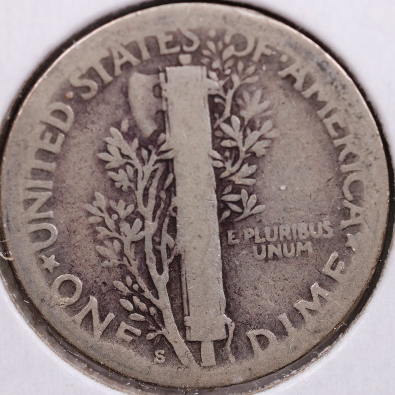 1927-S Mercury Silver Dime, Very Fine Circulated Coin, Store #DE0044