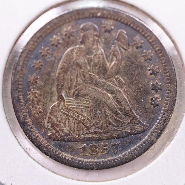 1857 Seated Liberty Silver Dime., Extra Fine., Store Sale #19057