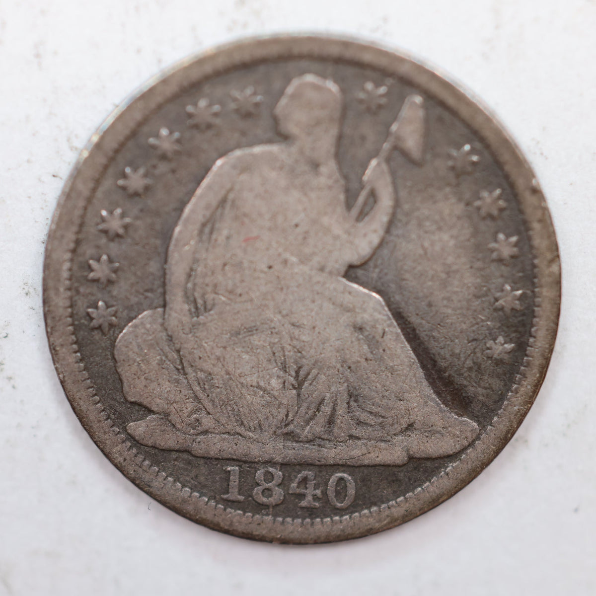 1840 Seated Liberty Half Dime, Very Good Circulated Coin, Store #HE006.