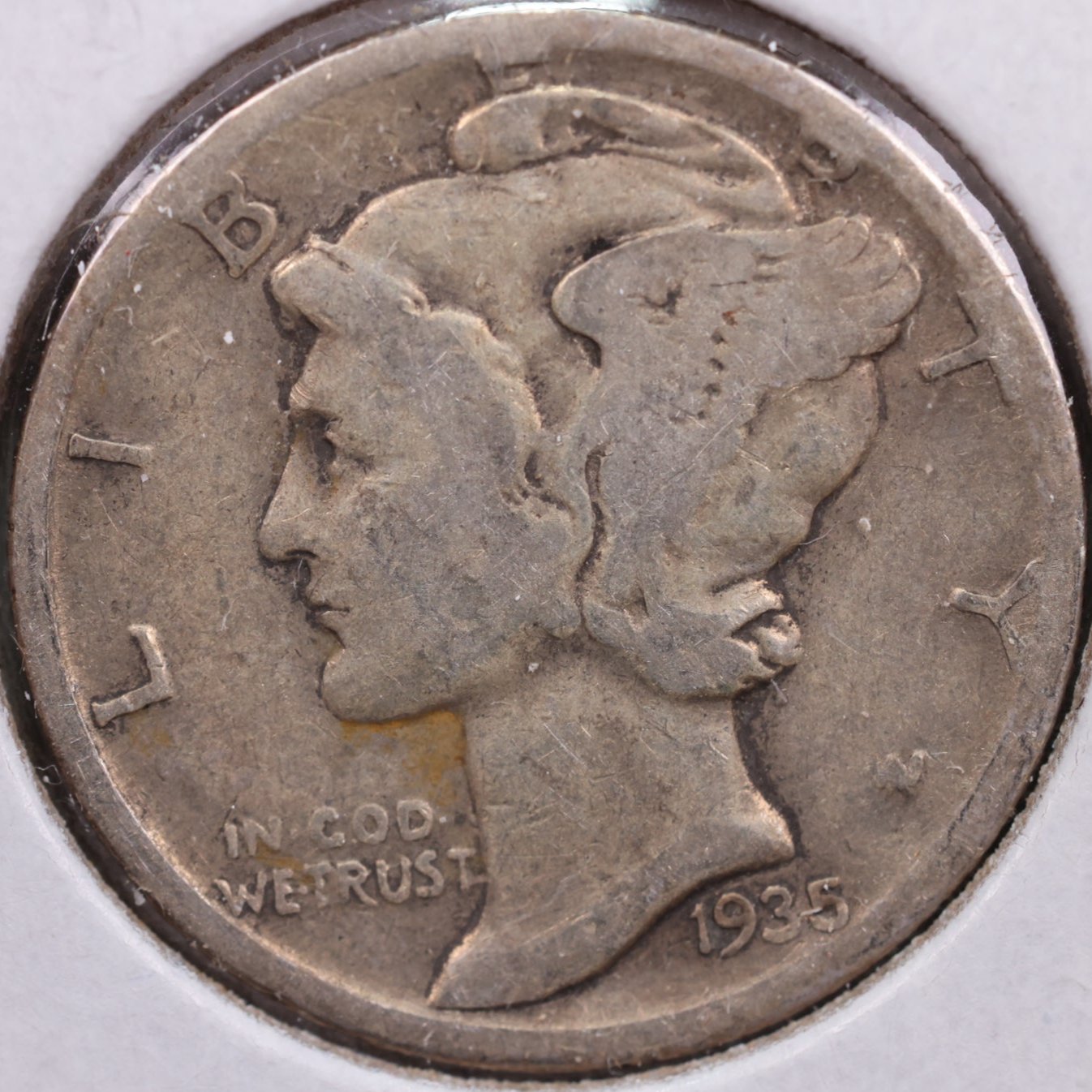 1935-S Mercury Dime, Very Fine Circulated Coin, Store #DE0059