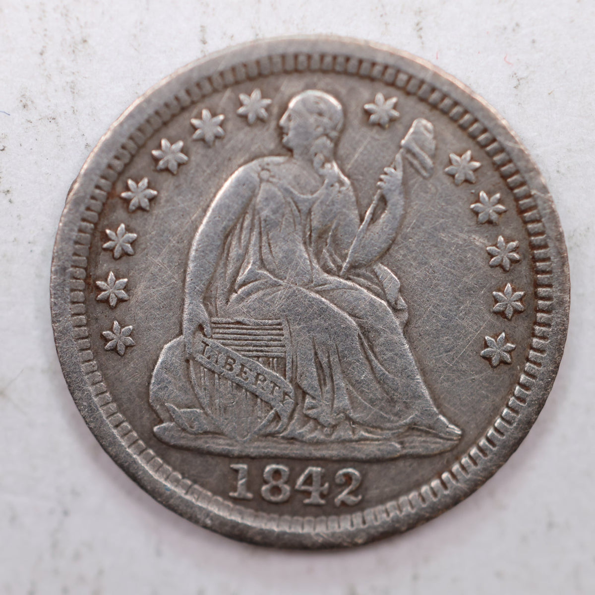 1842-O Seated Liberty Silver Half Dime, Extra Fine+ Circulated Coin, Store #HE015.