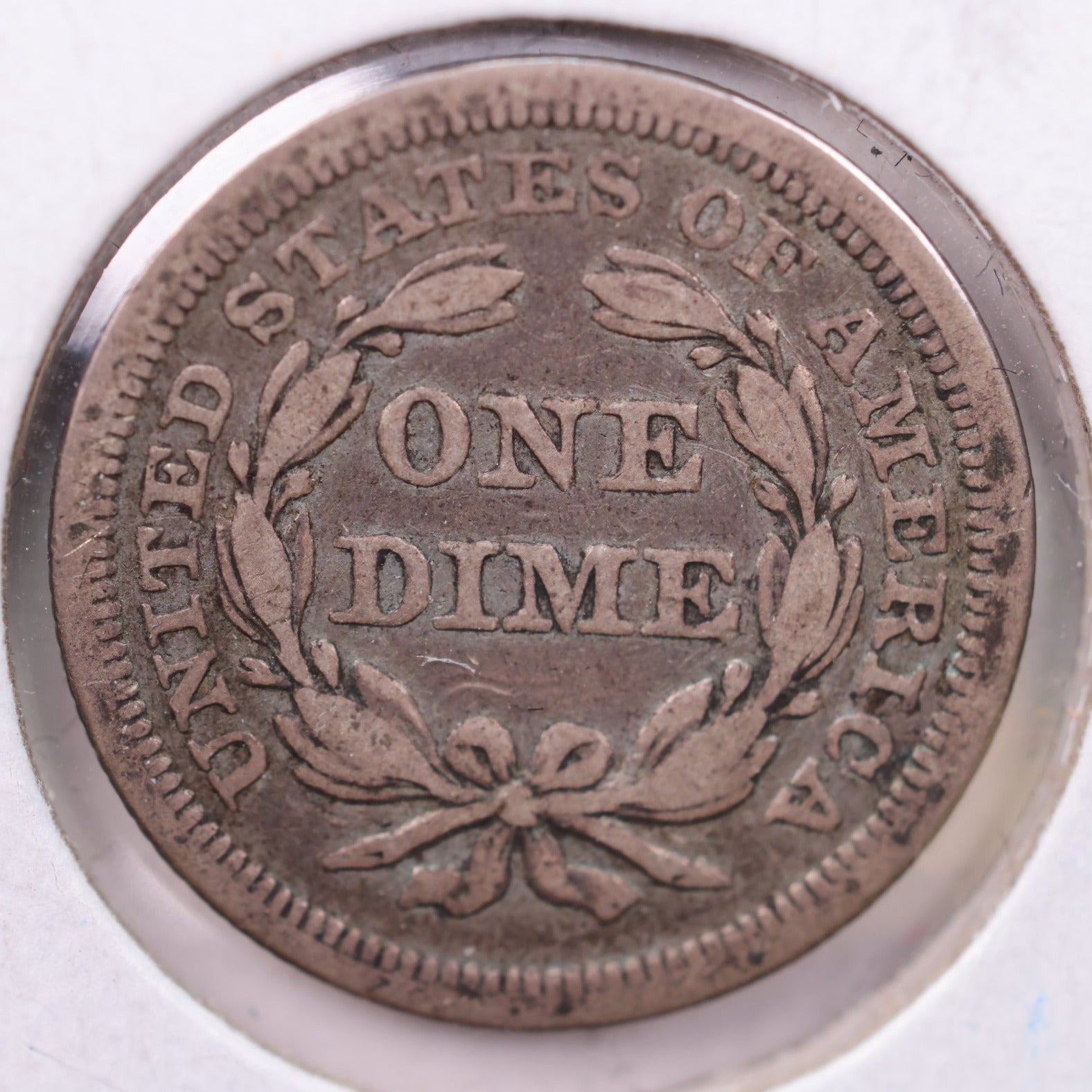 1858 Seated Liberty Silver Dime., Fine +., Store Sale #19066