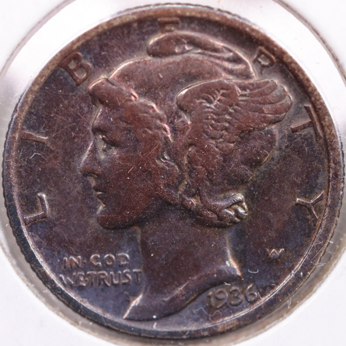 1936 Mercury Dime, Extra Fine Circulated Coin, Store #DE0062