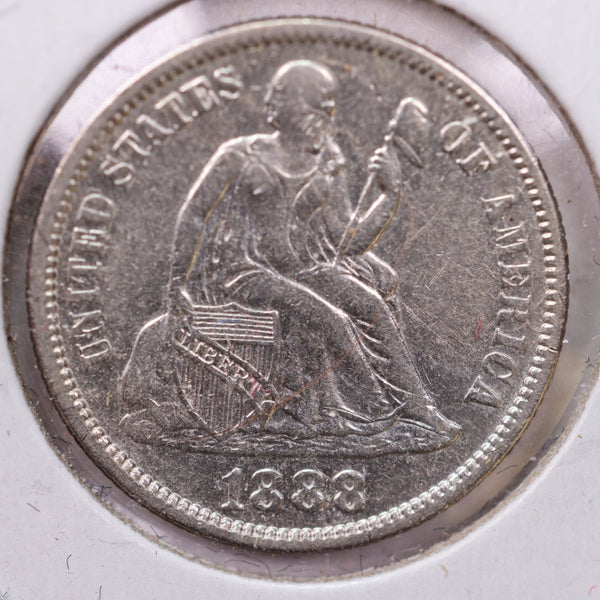1858 Seated Liberty Silver Dime., UNC Details., Store Sale #19067