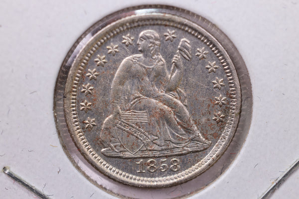1858-O Seated Liberty Silver Dime., Mint State., Store Sale #19069
